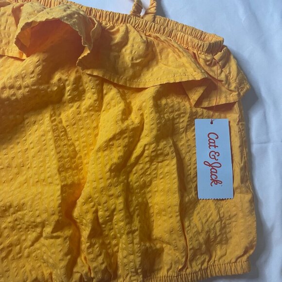 Cat & Jack One-Shoulder Orang Tank Top with. Size S (6/7). 74% RAYON. - Picture 7 of 7